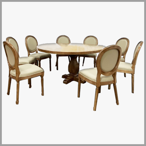 Bộ Bàn Ghế Ăn Tròn 6 Người - BBA17