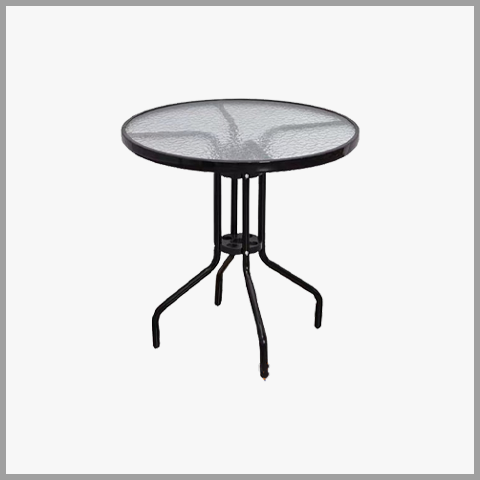  Bàn Cafe Tròn Chân Sắt Mặt Kính – BCF11 