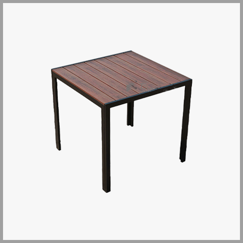  Bàn Cafe Vuông Chân Sắt Mặt Nhựa – BCF14 