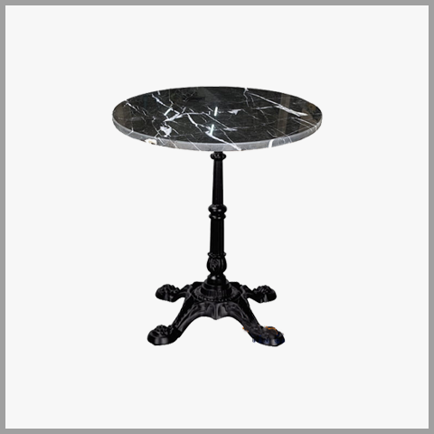  Bàn Cafe Tròn Chân Gang Mặt Đá Tự Nhiên – BCF17 