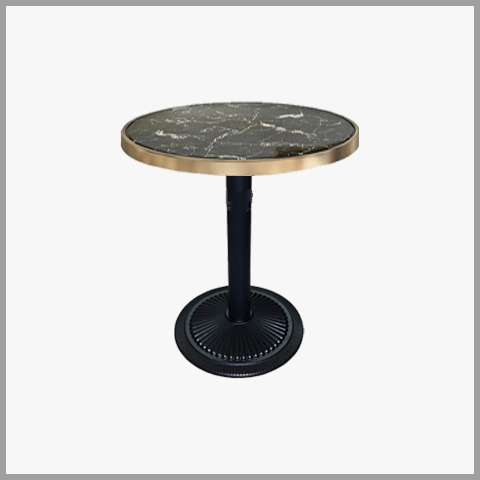 Bàn Cafe Tròn Chân Gang Mặt Ceramic – BCF18