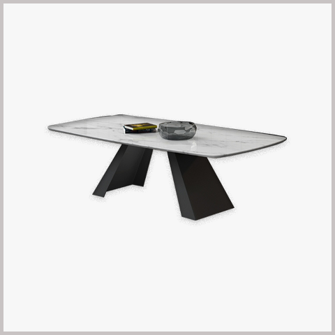  Bàn Trà Chữ Nhật Chân Sắt Mặt Ceramic - BT13 