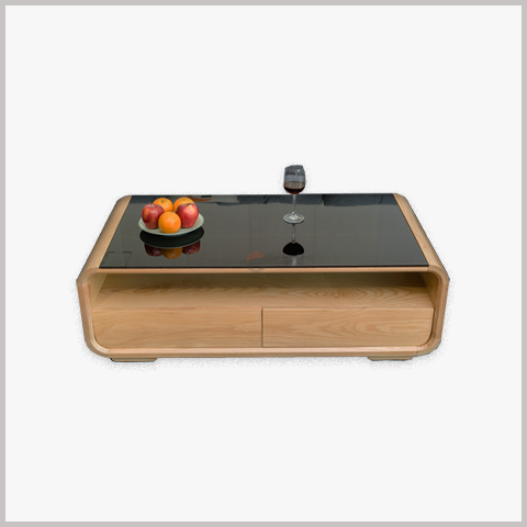  Bàn Trà chữ nhật gỗ mặt kính - BT20 