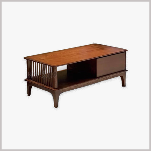 Bàn Trà Chữ Nhật Khung Gỗ - BT22
