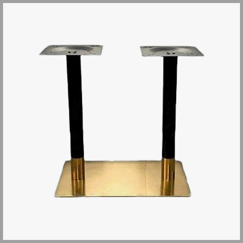 Chân Bàn Cafe Sắt Đôi Kết Hợp Inox Mạ - CG24