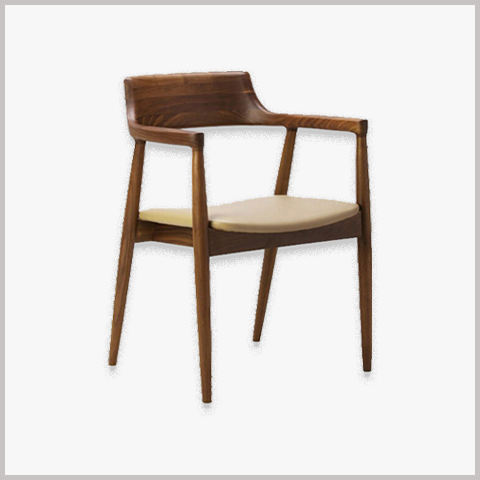  Ghế Hiroshima tựa cao ghế ăn ghế cafe gỗ đệm da – G21 