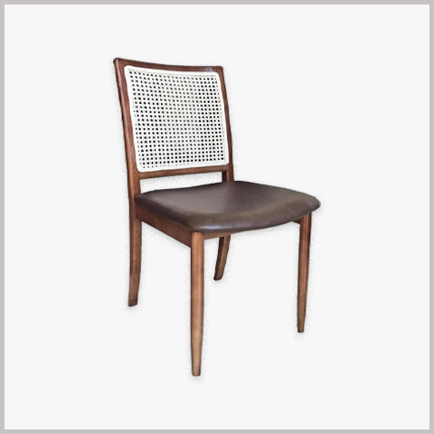 Ghế ăn, ghế Cafe khung gỗ bọc nệm lưng mây - G29
