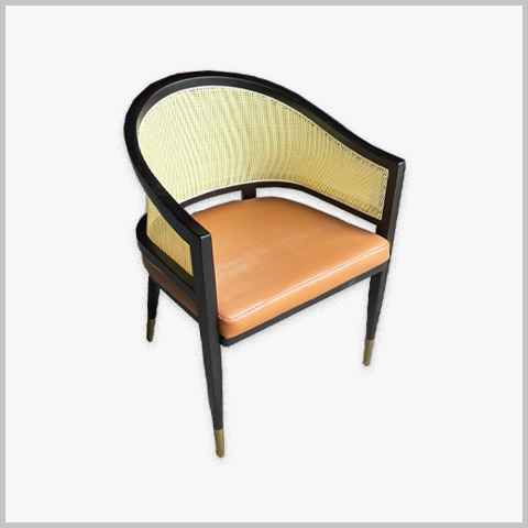  Ghế Ăn Ghế Cafe Khung Gỗ Bọc Nệm Lưng Mây – G39 