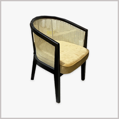 Ghế Ăn Ghế Cafe Khung Gỗ Bọc Nệm Lưng Mây - G40
