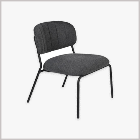 Ghế Armchair Khung Sắt Nệm Da Nỉ - GA02