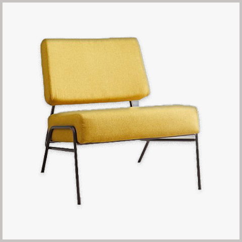 Ghế Armchair Khung Sắt Nệm Da Nỉ - GA04
