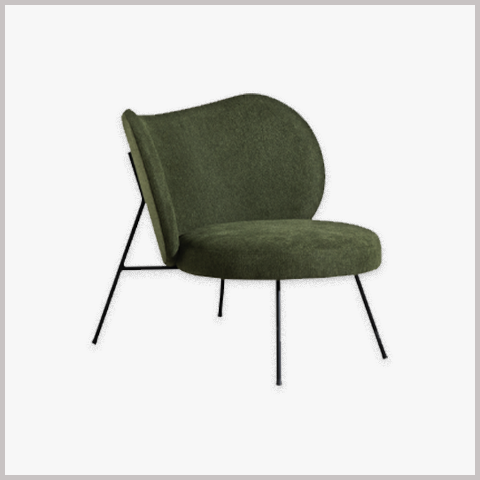 Ghế Armchair Khung Sắt Bọc Da Nỉ - GA07