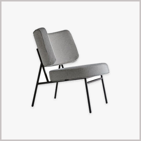 Ghế Armchair Khung Sắt Bọc Da Nỉ - GA09