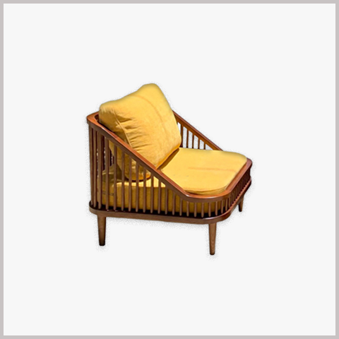 Ghế Armchair Khung Gỗ Bọc Da Nỉ - GA103