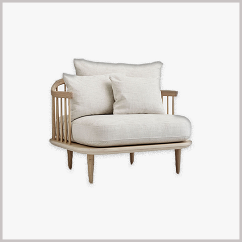 Ghế Armchair Khung Gỗ Bọc Da Nỉ - GA105