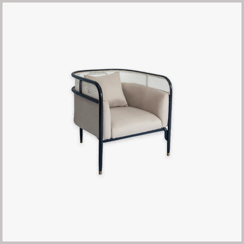 Ghế Armchair Khung Gỗ Bọc Da Nỉ - GA107