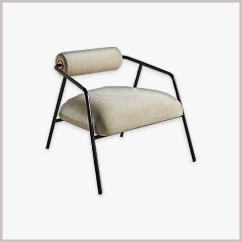 Ghế Armchair Khung Sắt Bọc Da Nỉ - GA12