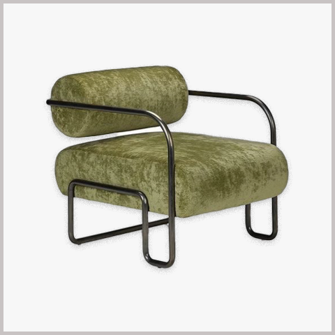 Ghế Armchair Khung Sắt Bọc Da Nỉ - GA17