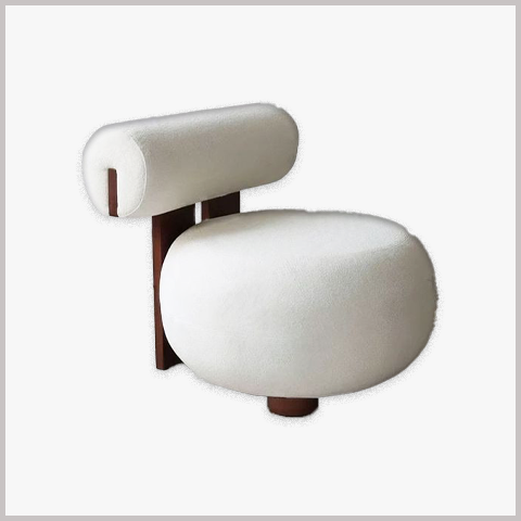 Ghế Armchair Khung Gỗ Bọc Da Nỉ - GA23