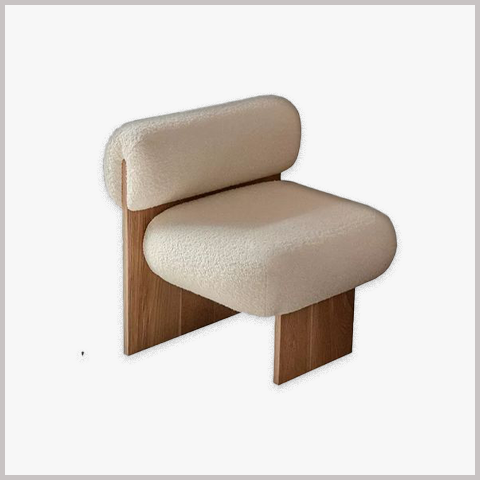 Ghế Armchair Khung Gỗ Bọc Da Nỉ - GA24