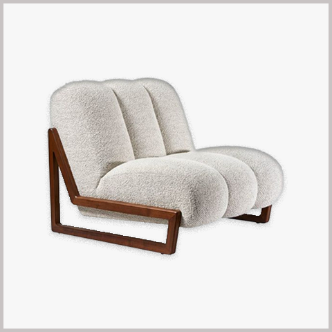 Ghế Armchair Khung Gỗ Bọc Da Nỉ - GA25