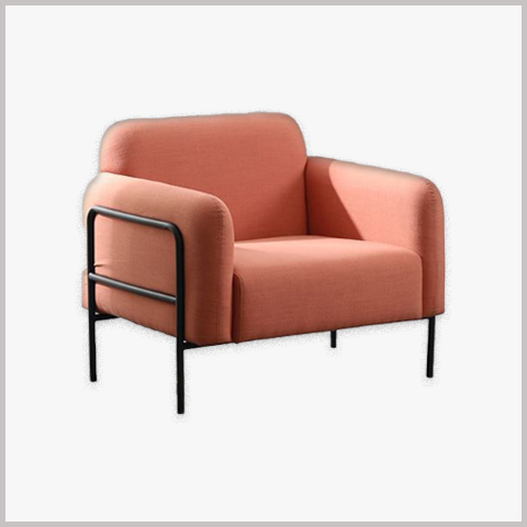 Ghế Armchair Khung Sắt Bọc Da Nỉ - GA28