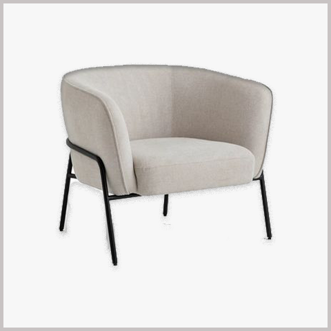 Ghế Armchair Khung Sắt Bọc Da Nỉ - GA29
