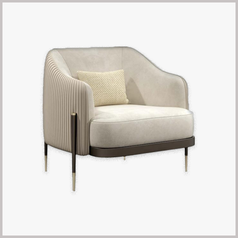 Ghế Armchair Khung Sắt Bọc Da Nỉ - GA31