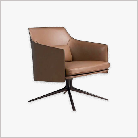 Ghế Armchair Chân Sắt Bọc Da Nỉ - GA34