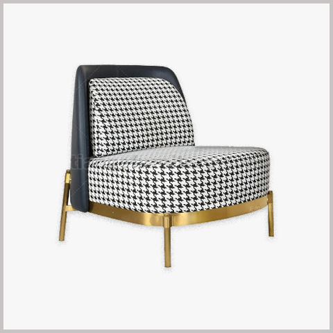  Ghế Armchair Chân Inox Bọc Da Nỉ - GA35 