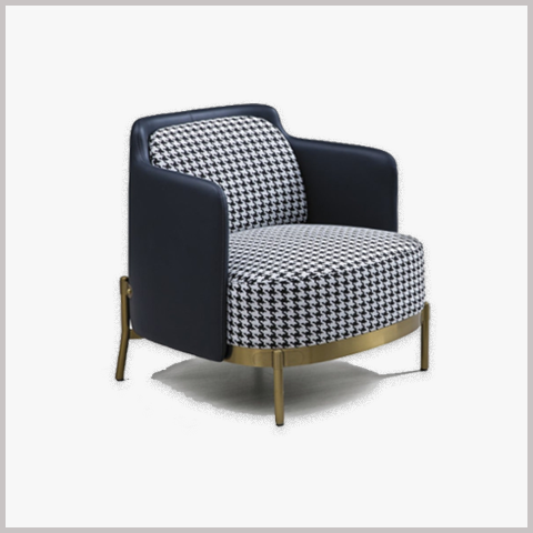 Ghế Armchair Chân Inox Bọc Da Nỉ - GA36