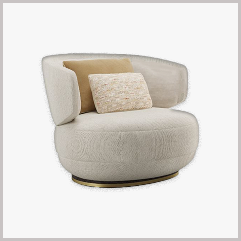Ghế Armchair Khung Gỗ Bọc Da Nỉ - GA37