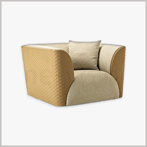 Ghế Armchair Khung Gỗ Bọc Da Nỉ - GA44