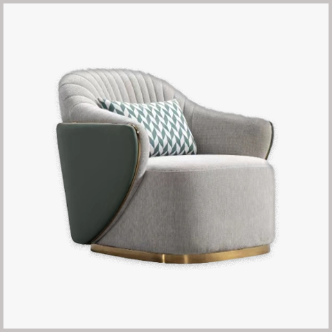Ghế Armchair Khung Gỗ Bọc Da Nỉ - GA45
