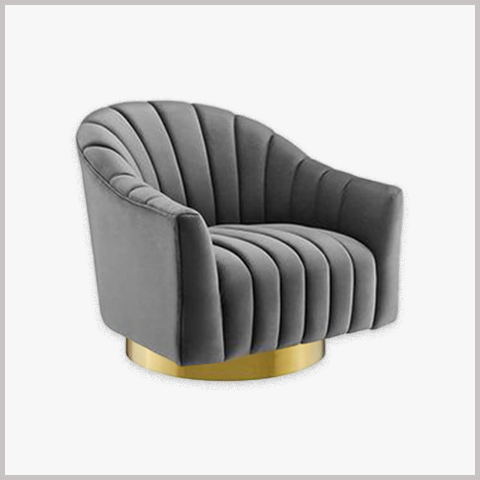 Ghế Armchair Khung Gỗ Bọc Da Nỉ - GA46