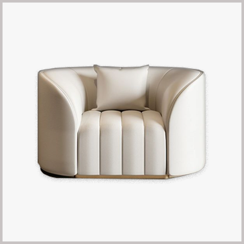 Ghế Armchair Khung Gỗ Bọc Da Nỉ - GA48