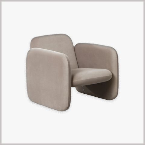 Ghế Armchair Khung Gỗ Bọc Da Nỉ - GA51
