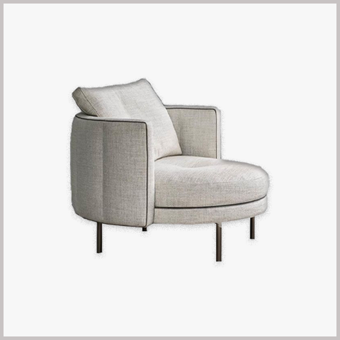 Ghế Armchair Khung Gỗ Bọc Da Nỉ - GA53