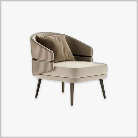 Ghế Armchair Khung Gỗ Bọc Da Nỉ - GA54