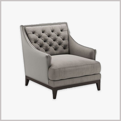 Ghế Armchair Khung Gỗ Bọc Da Nỉ - GA55