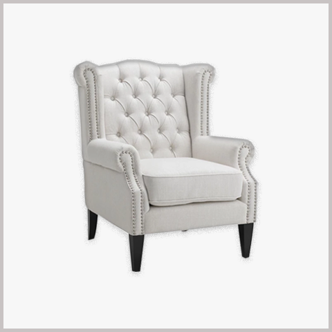 Ghế Armchair Khung Gỗ Bọc Da Nỉ - GA58