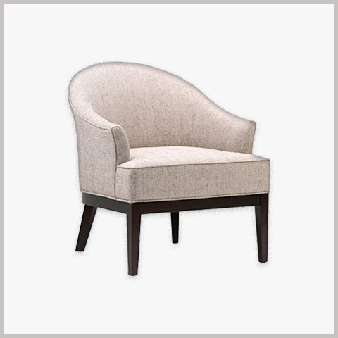 Ghế Armchair Khung Gỗ Bọc Da Nỉ - GA60