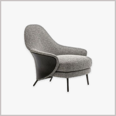 Ghế Armchair Khung Gỗ Bọc Da Nỉ - GA64