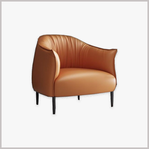 Ghế Armchair Khung Gỗ Bọc Da Nỉ - GA70