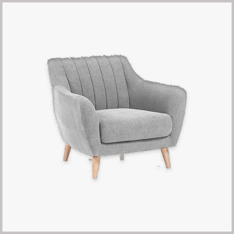 Ghế Armchair Khung Gỗ Bọc Da Nỉ - GA72