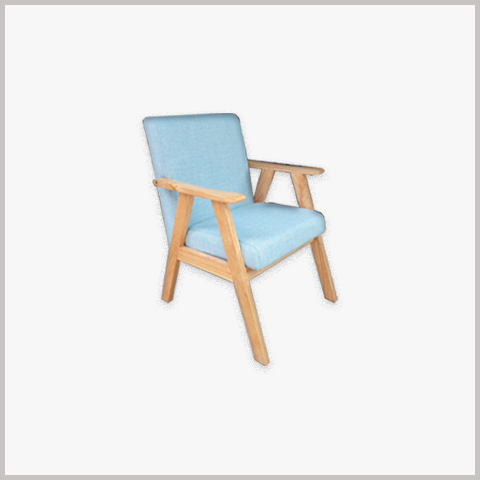 Ghế Armchair Khung Gỗ Bọc Da Nỉ - GA75