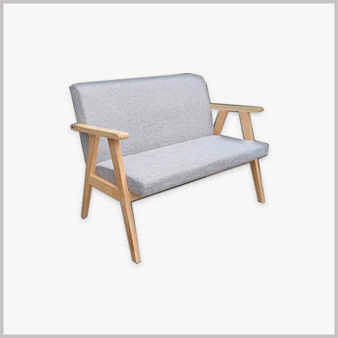 Ghế Armchair Khung Gỗ Bọc Da Nỉ - GA76