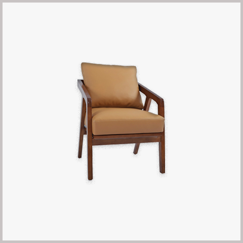 Ghế Armchair Khung Gỗ Bọc Da Nỉ - GA77