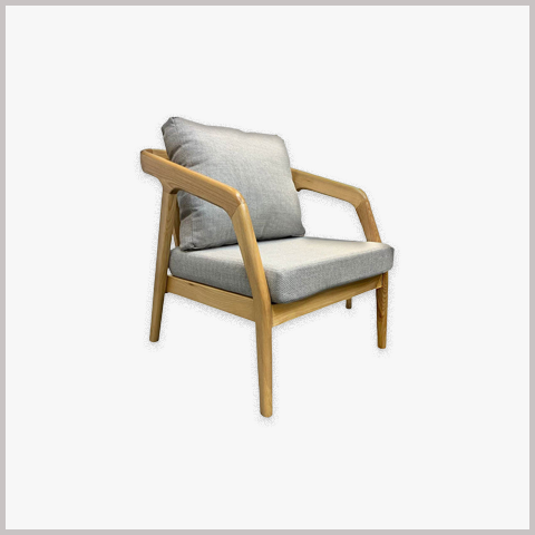Ghế Armchair Khung Gỗ Bọc Da Nỉ - GA81