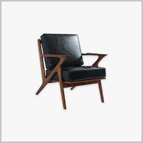 Ghế Armchair Khung Gỗ Bọc Da Nỉ - GA83